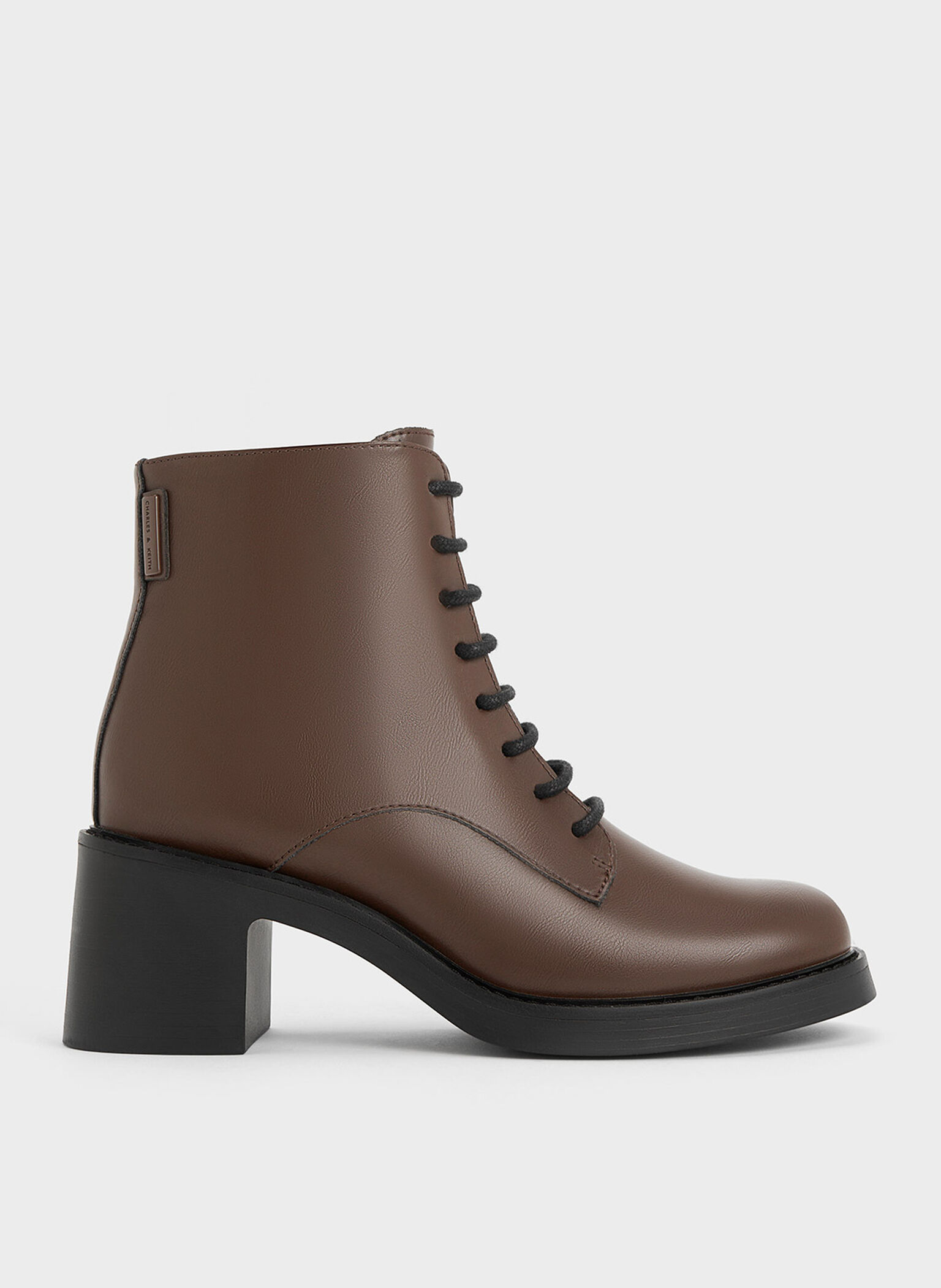 Hester Block Heel Ankle Boots, Dark Brown, hi-res