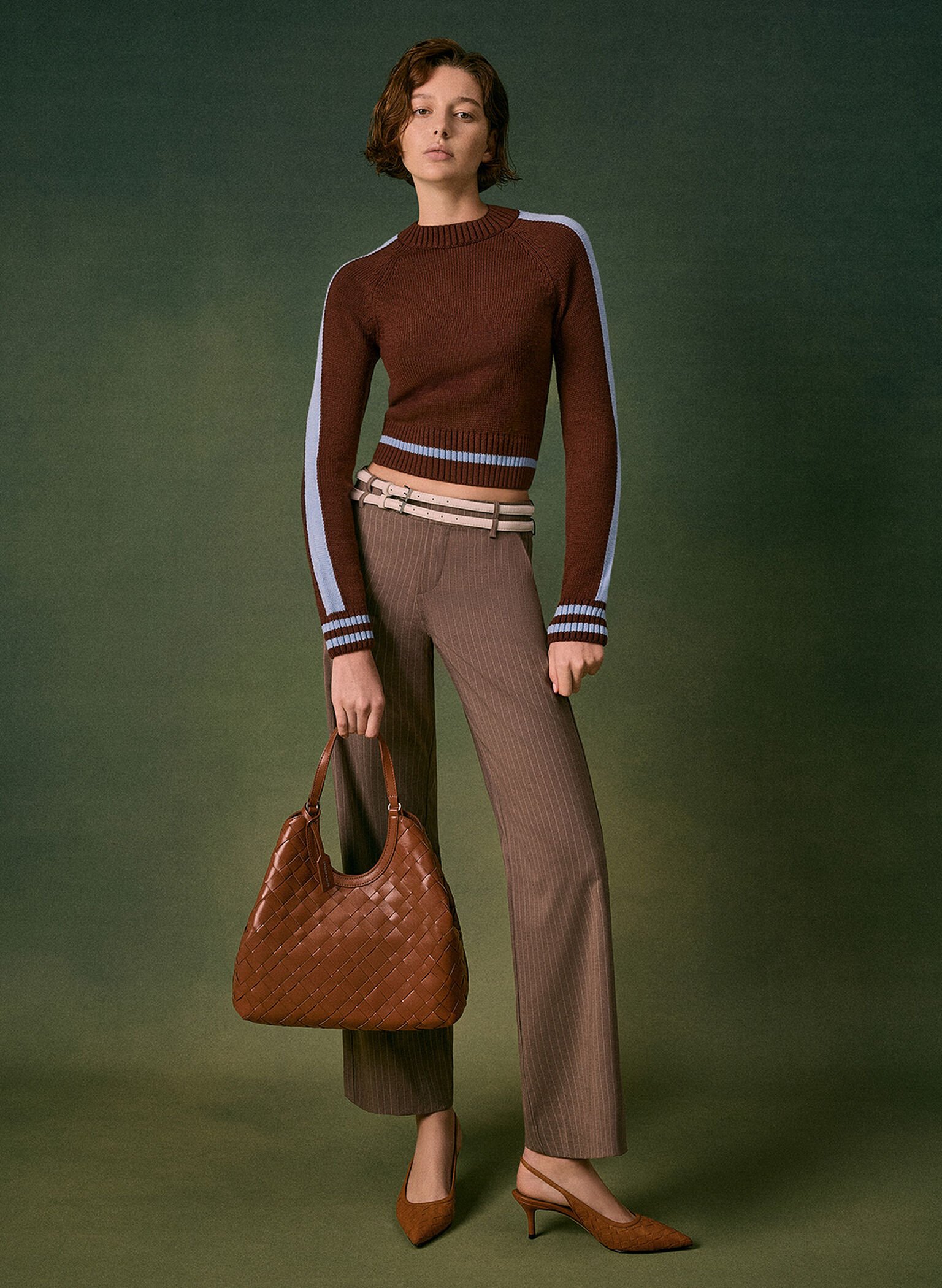 Ivette Woven Tote Bag, Chocolate, hi-res