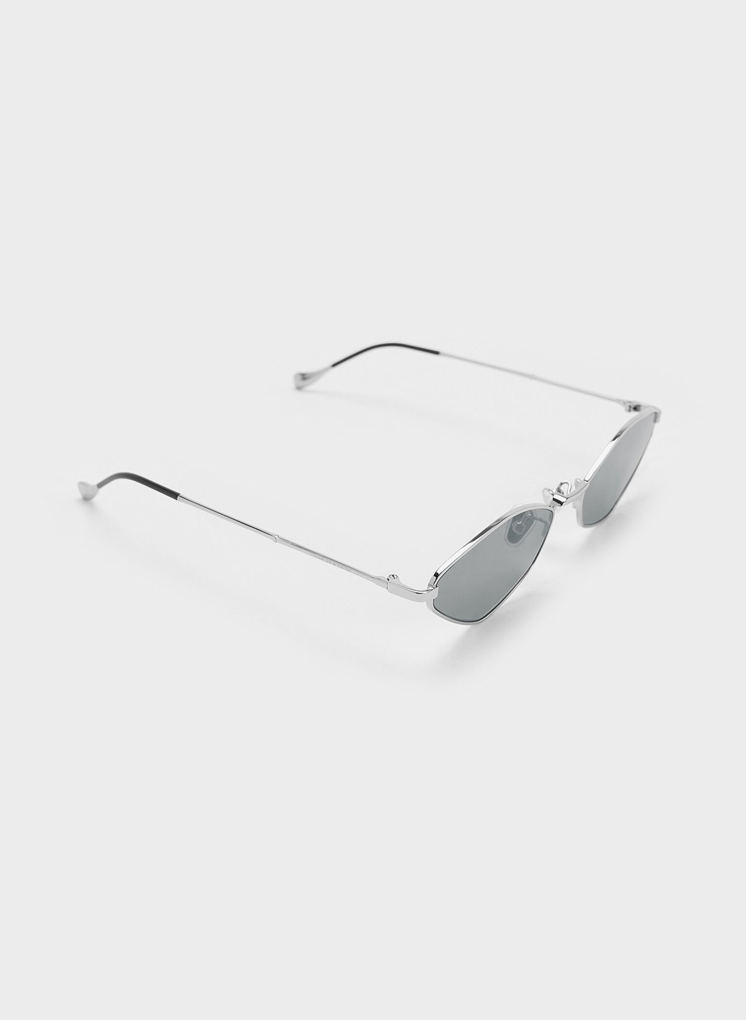 Jax Metal-Frame Geometric Sunglasses, Silver, hi-res