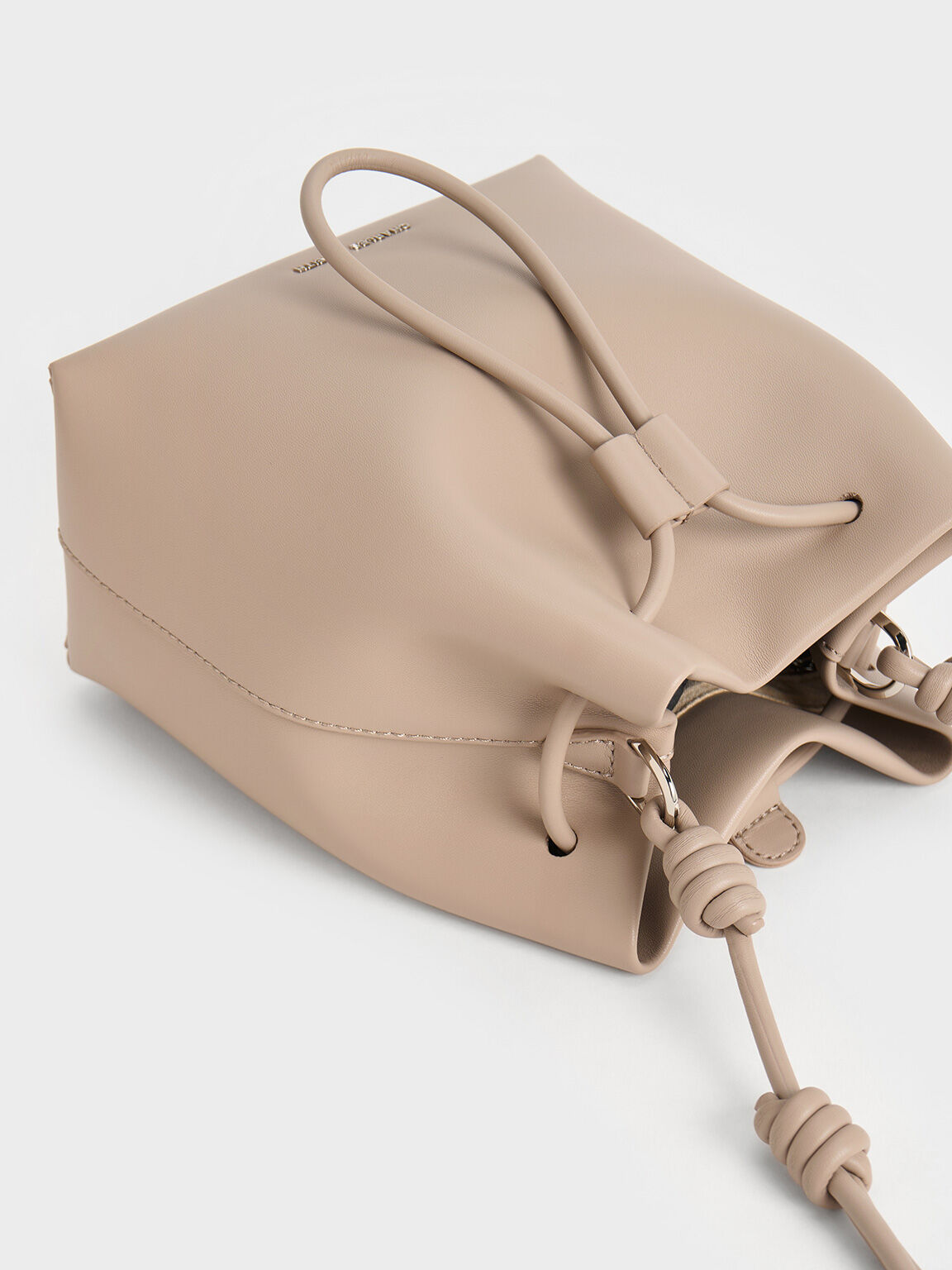Taupe Leia Knotted Bucket Bag CHARLES KEITH UK