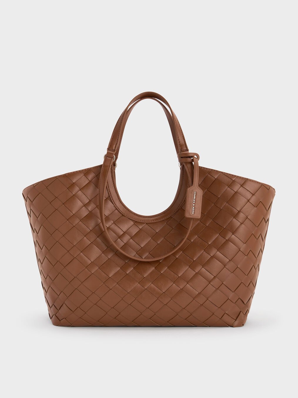 Ivette Woven Tote Bag, Chocolate, hi-res