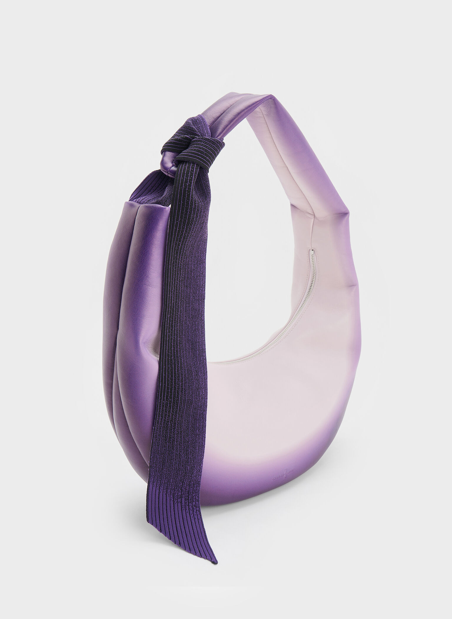 Toni Gradient Knotted Crescent Hobo Bag, Purple, hi-res