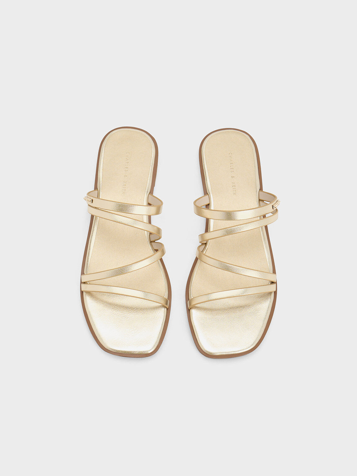 Strappy online slide sandals