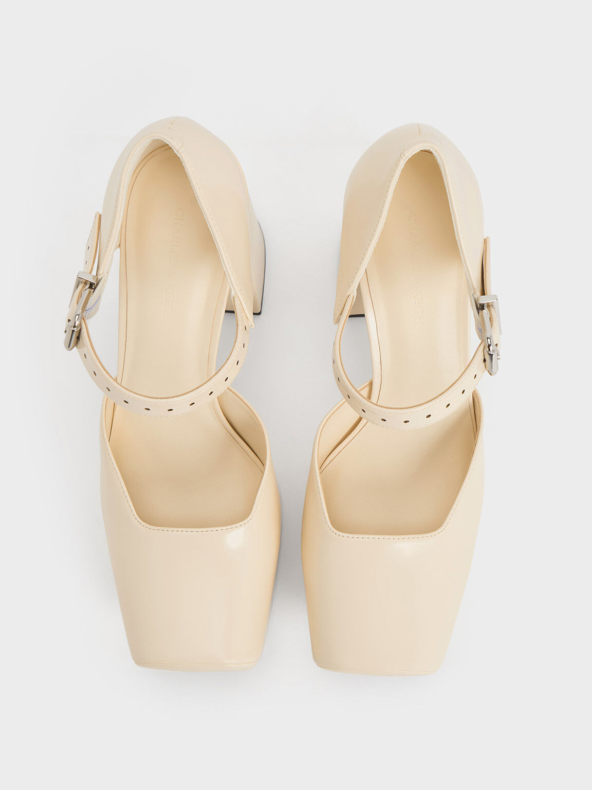 Beige platform pumps hotsell