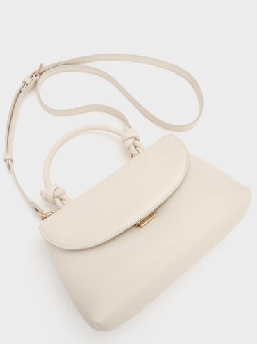 Sammie Knotted-Handle Two-Way Backpack, Cream, hi-res