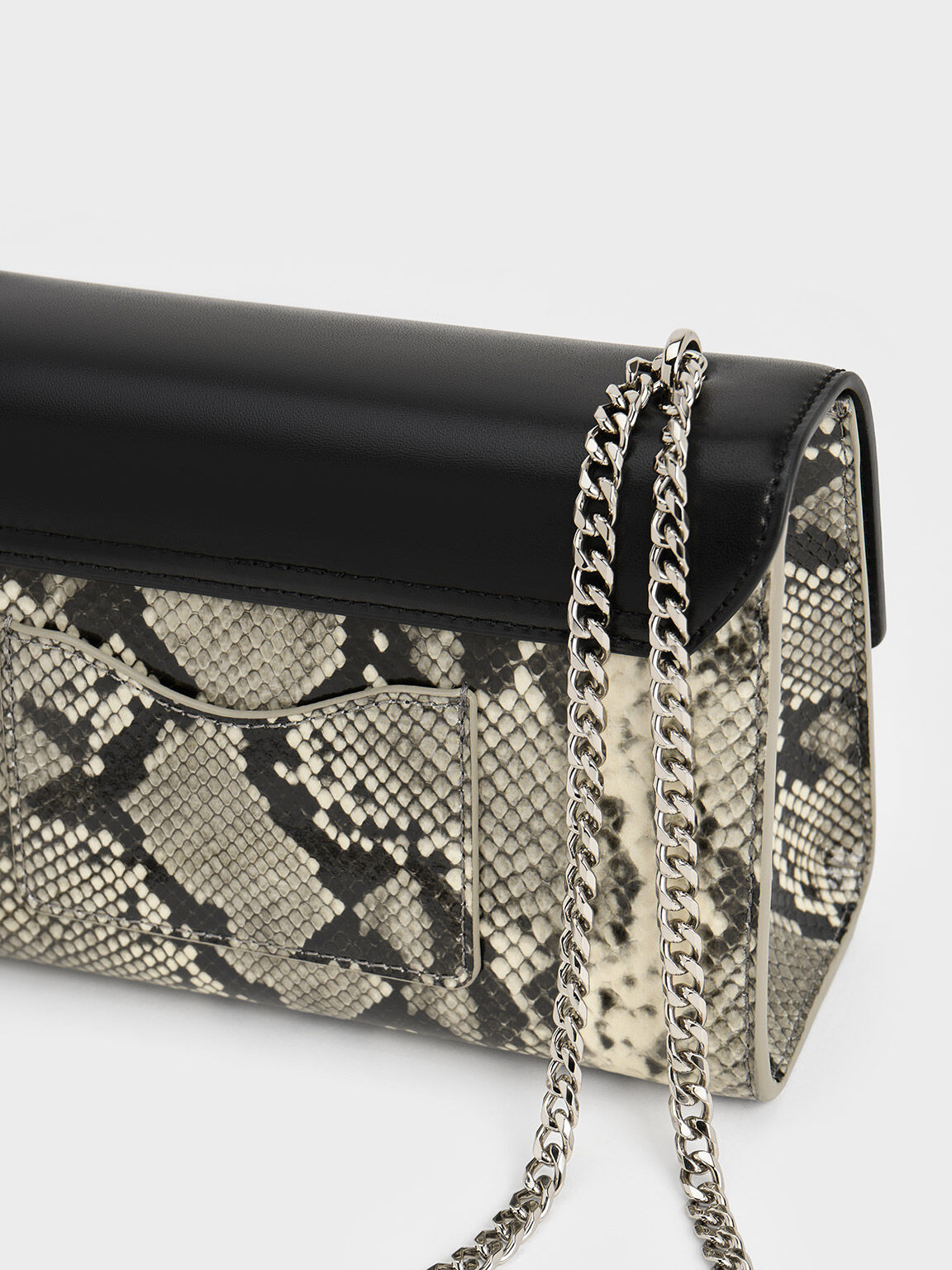 Snake print chain cheap bag