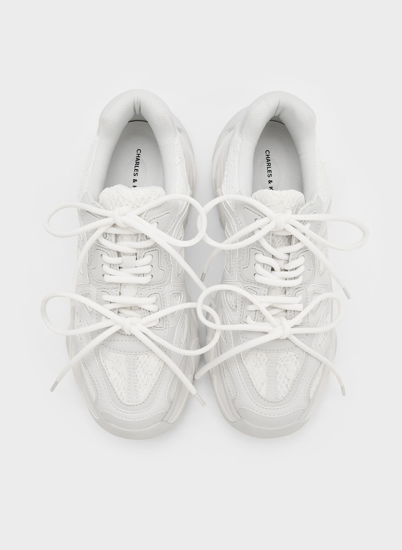 Gaskell Lace Chunky Sneakers, White, hi-res