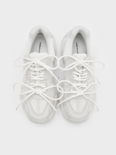 Gaskell Lace Chunky Sneakers, White, hi-res