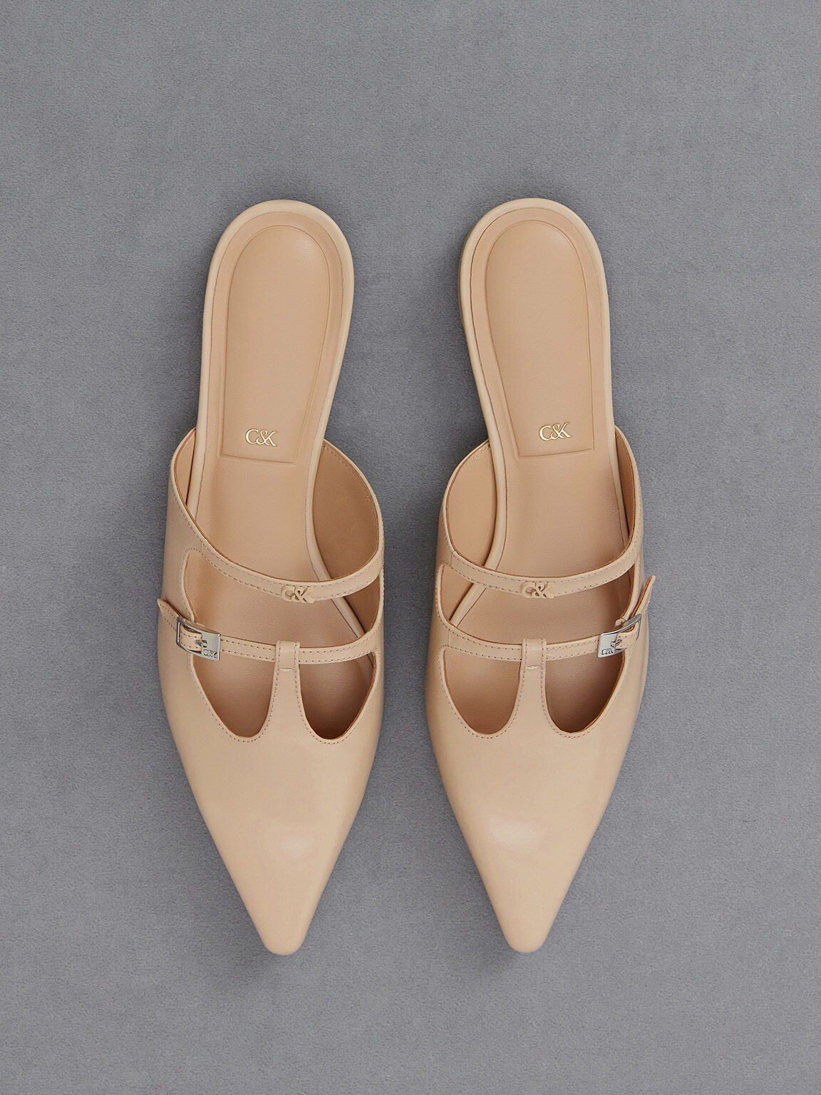 Beige mules hotsell