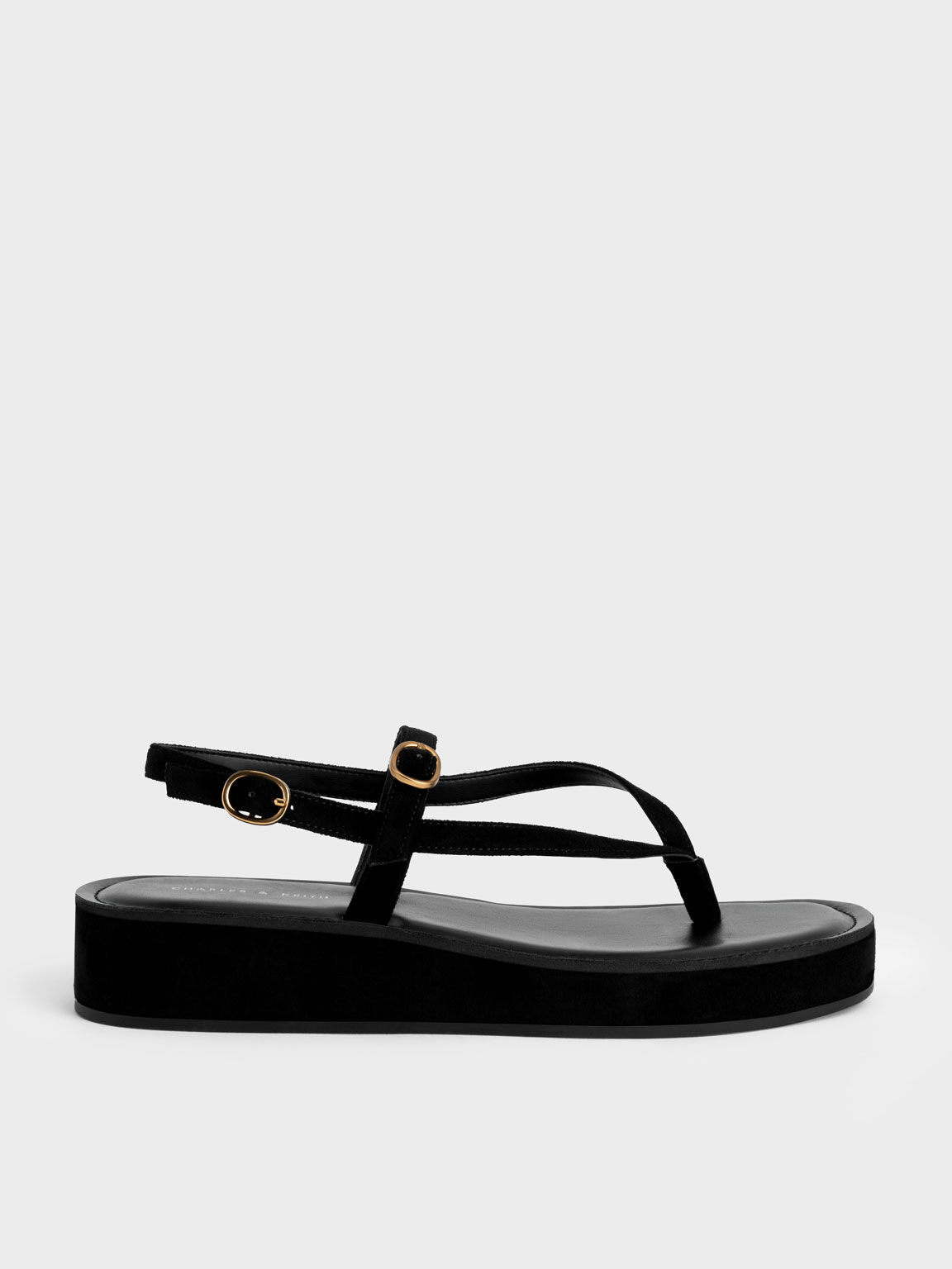 Black thong discount wedges