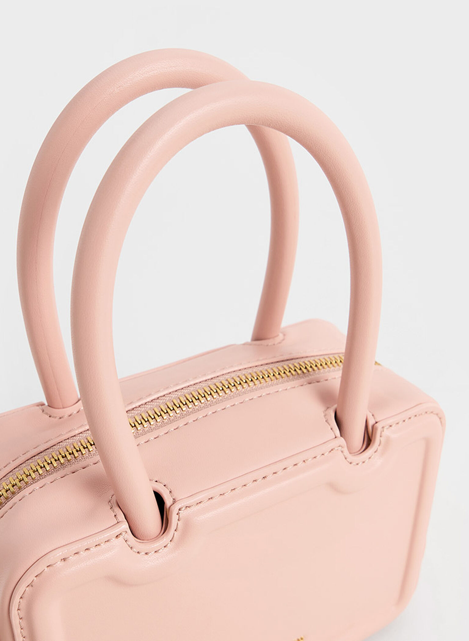 Perline Elongated Top Handle Bag, Pink, hi-res
