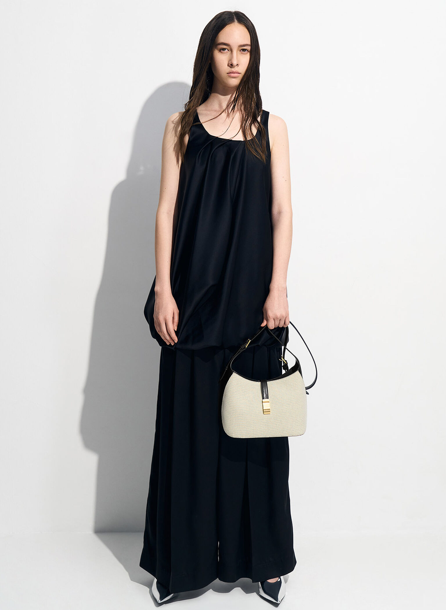 Wisteria Canvas Belted Shoulder Bag, Multi, hi-res