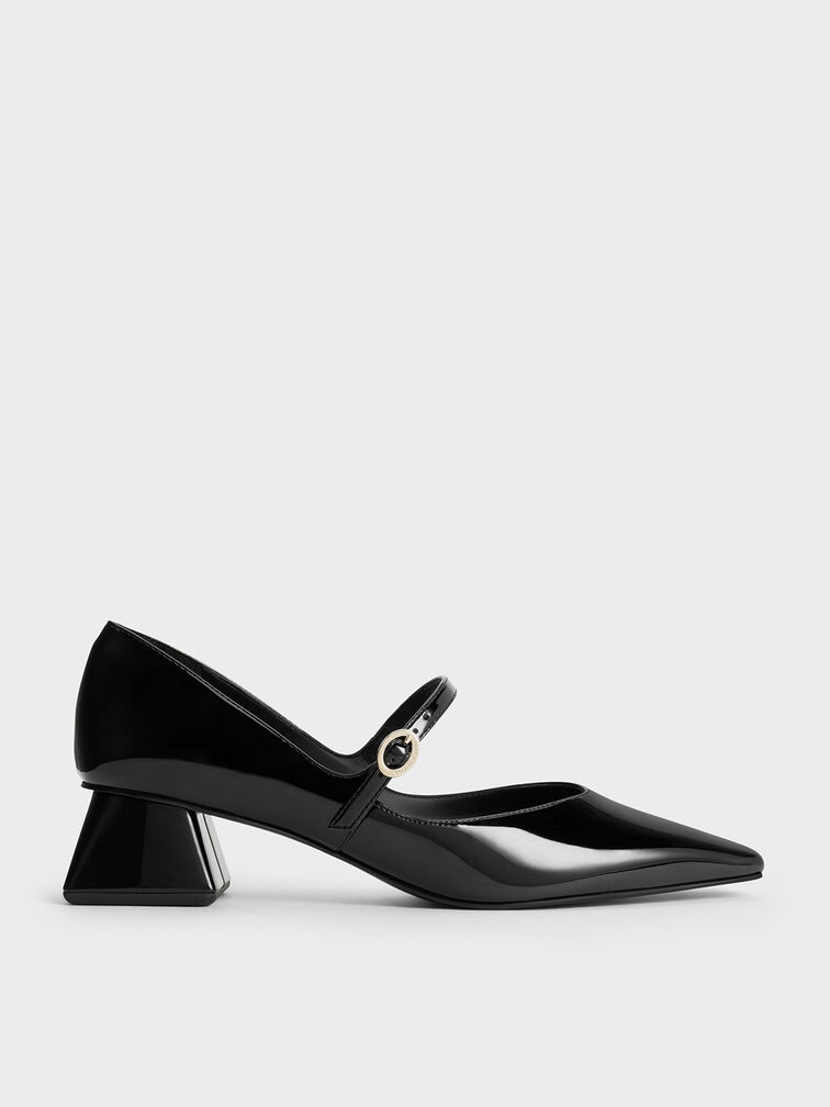 Roxane Patent Square-Toe Mary Janes, Black Patent, hi-res