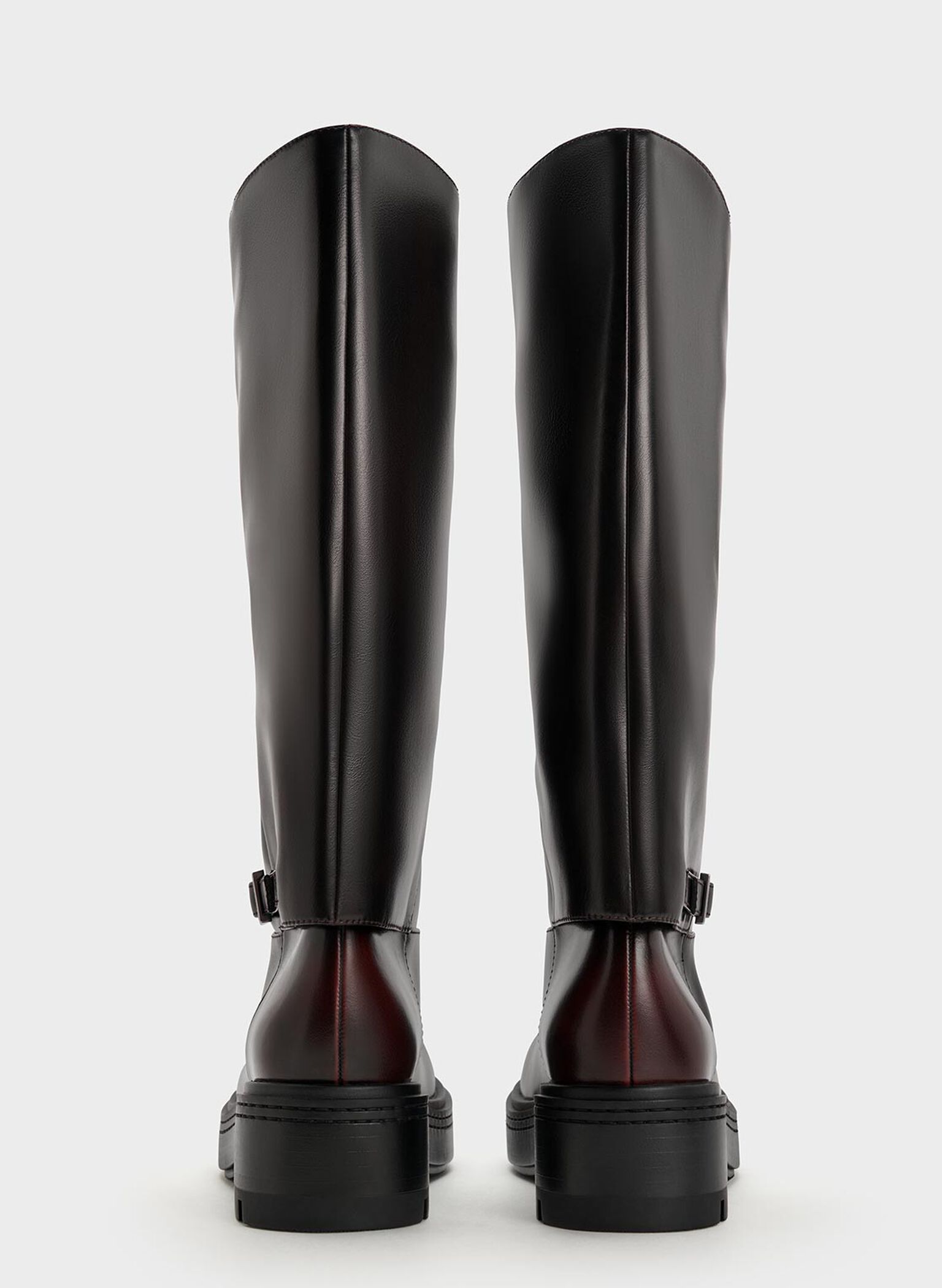 Davis Buckled Fold-Over Boots, Dark Brown, hi-res