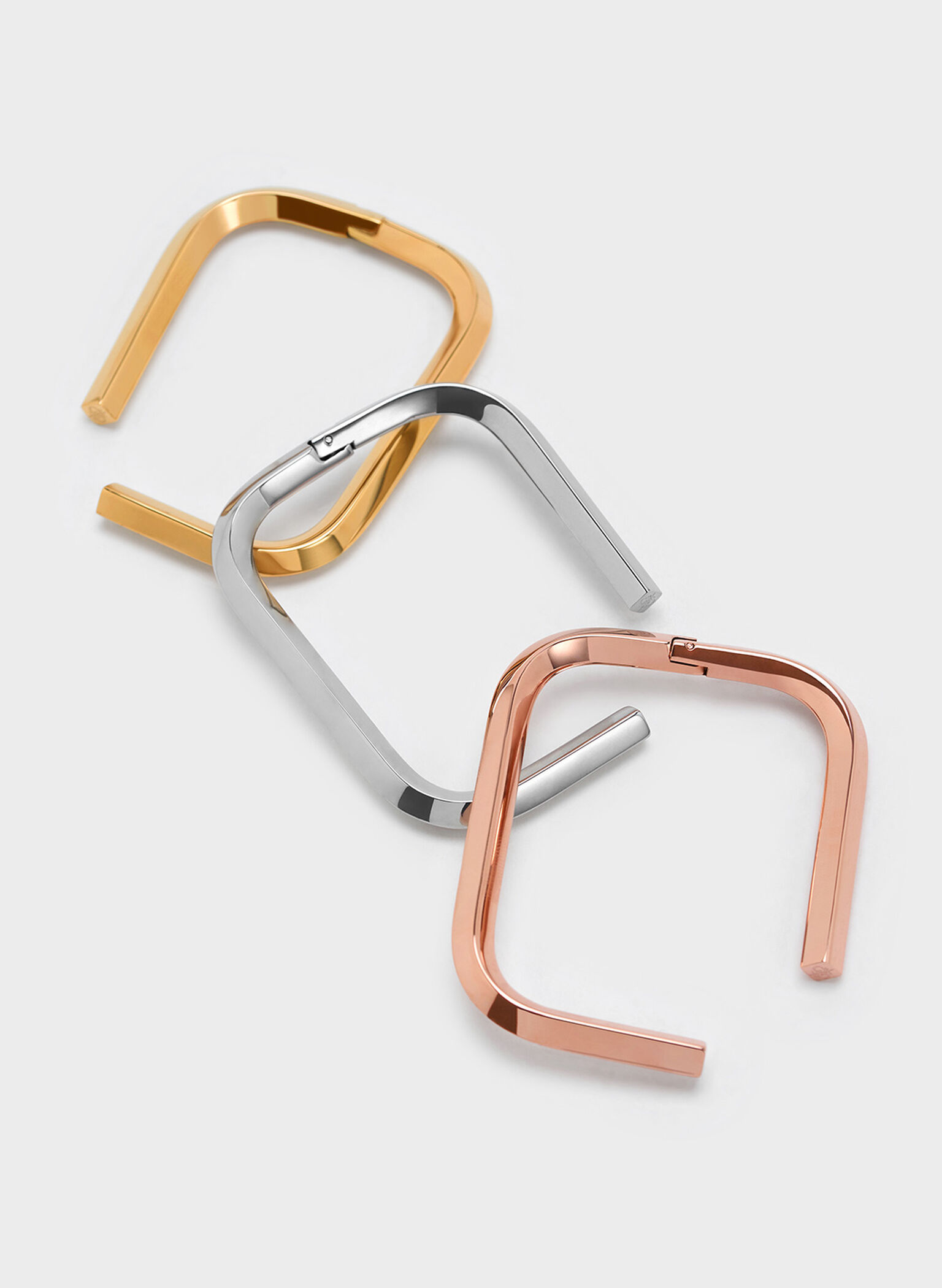 Angular Cuff Bracelet, Gold, hi-res