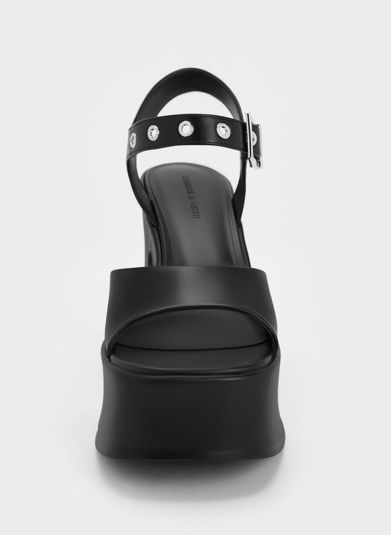 Jocelyn Grommet Ankle-Strap Platform Sandals, Black, hi-res