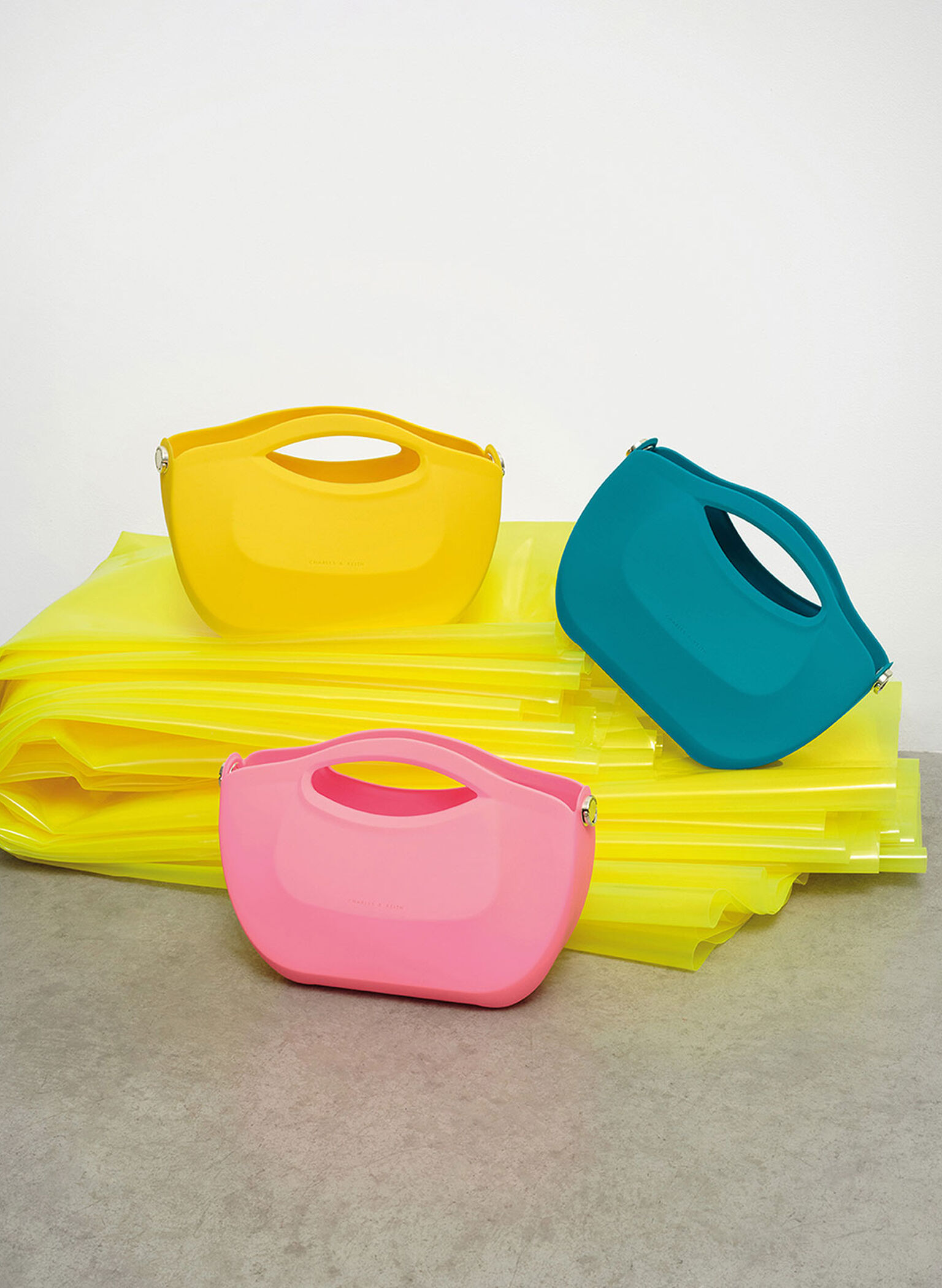 Cocoon Curved Handle Bag, Yellow, hi-res