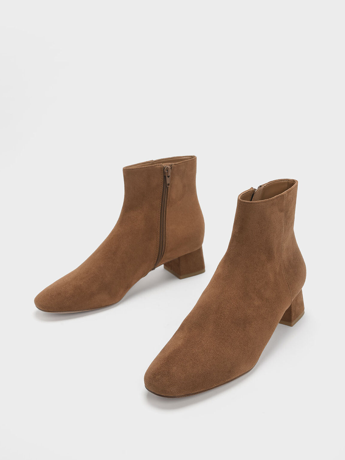 block heel beige boots