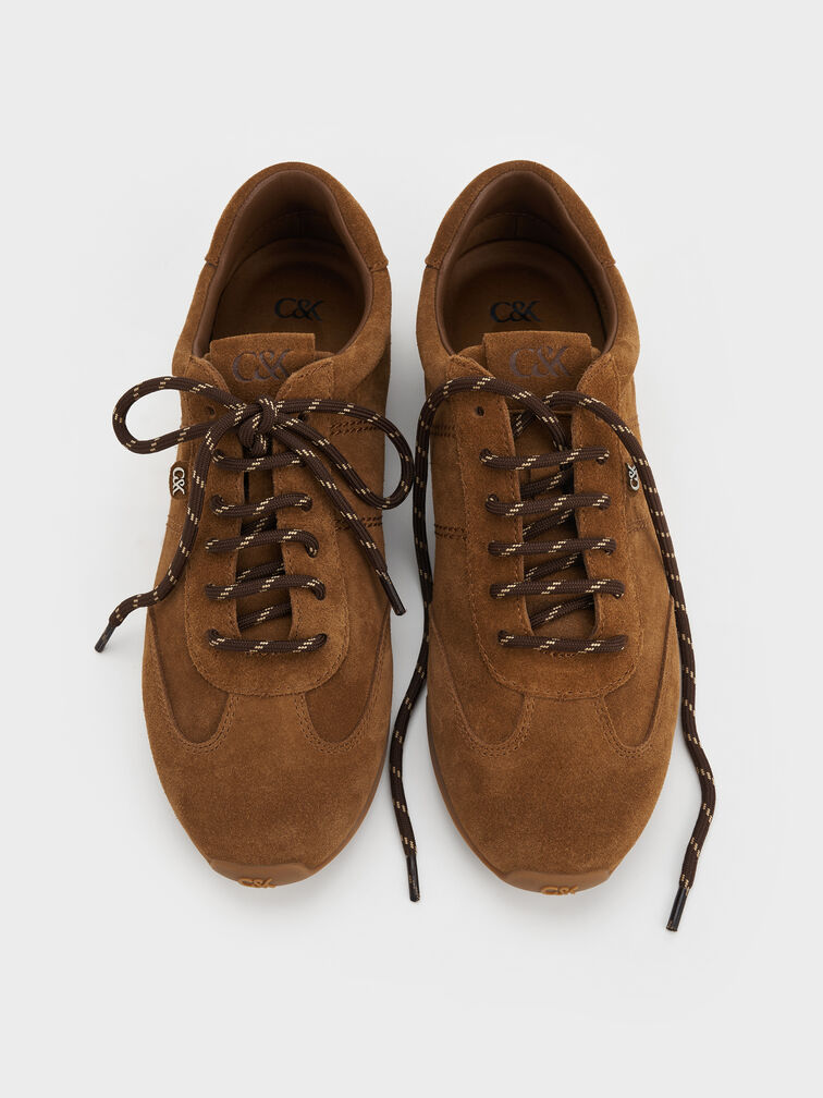 Jace Suede Sneakers, Brown, hi-res