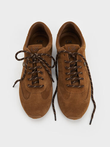Jace Suede Sneakers, Brown, hi-res