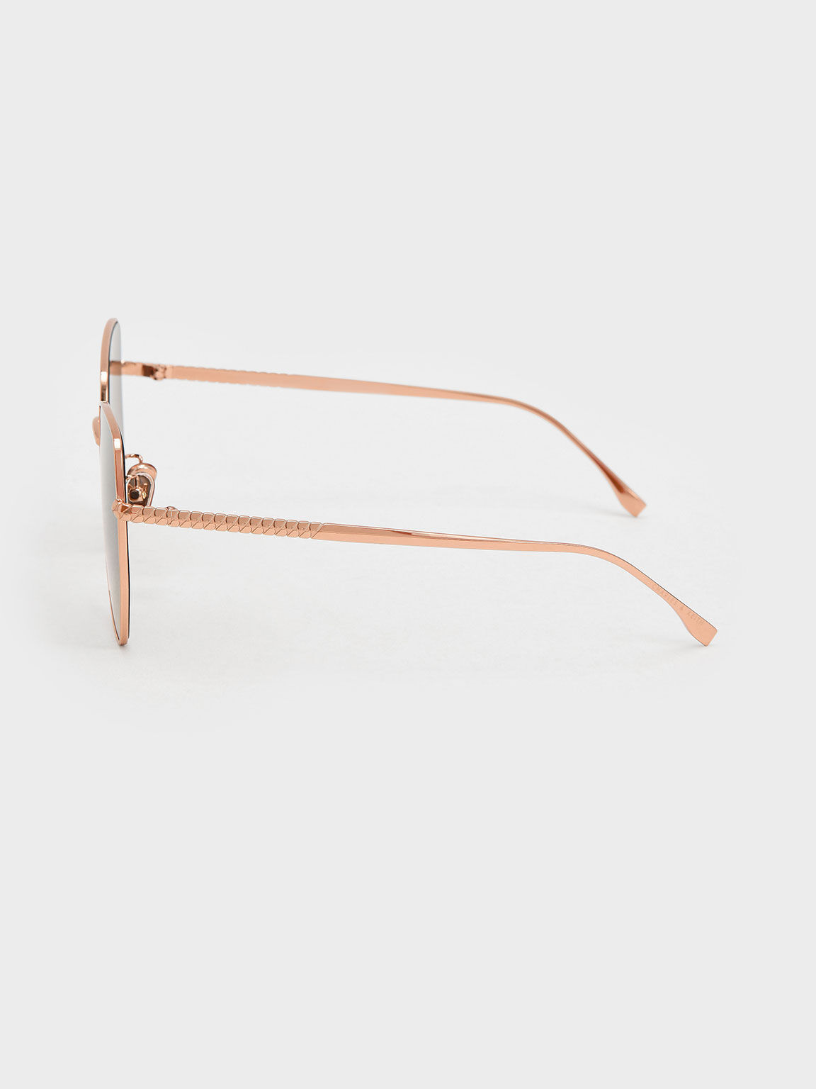 Coiled Temple Butterfly Sunglasses, Rose Gold, hi-res