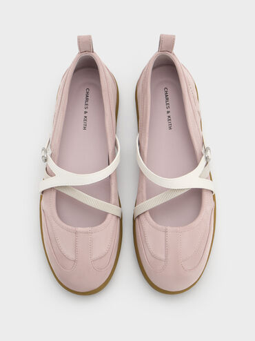 Tiggy Faux Suede Two-Tone Ballet Sneakers, Mauve, hi-res