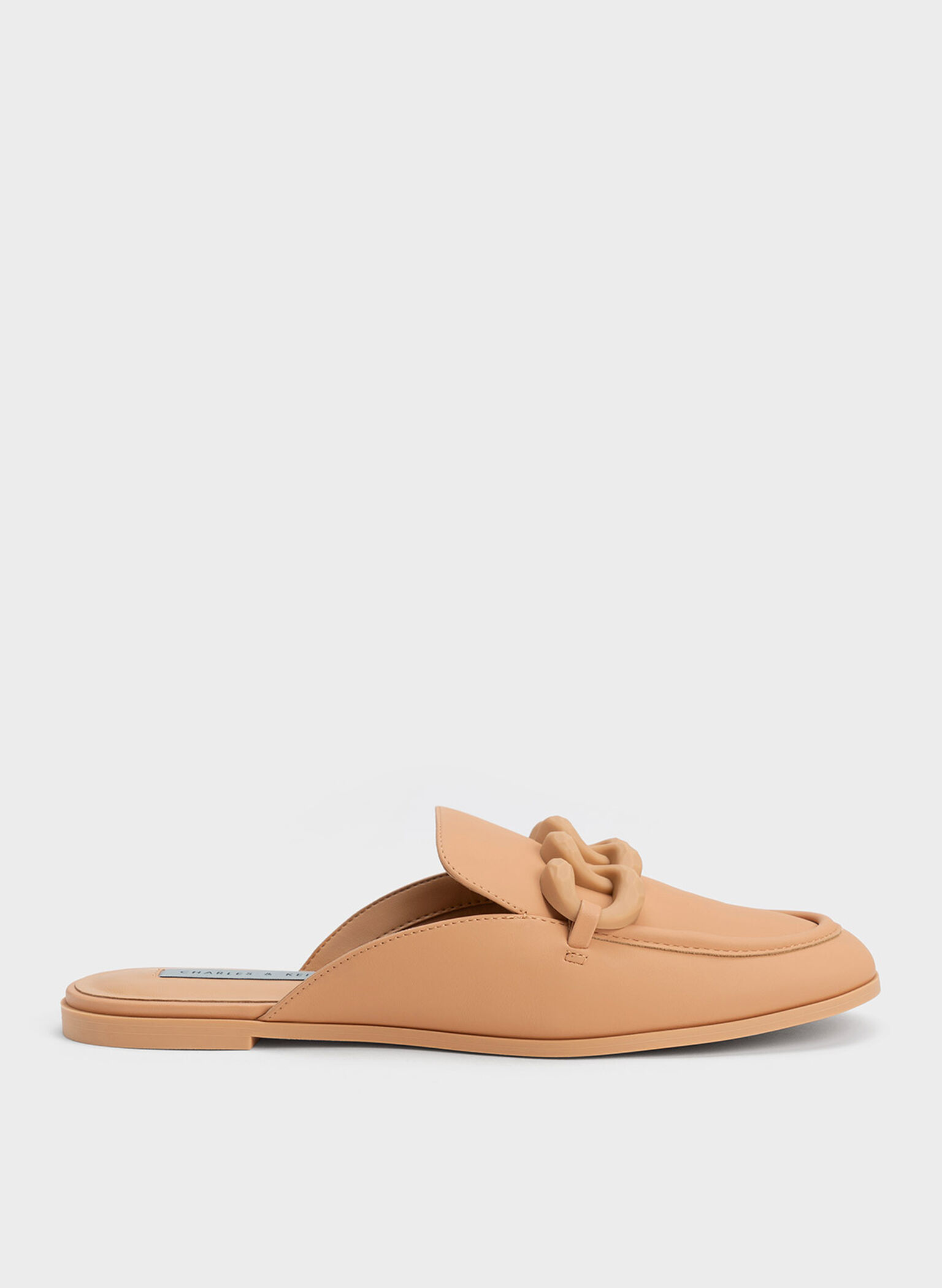Chunky Chain Loafer Flats, Camel, hi-res