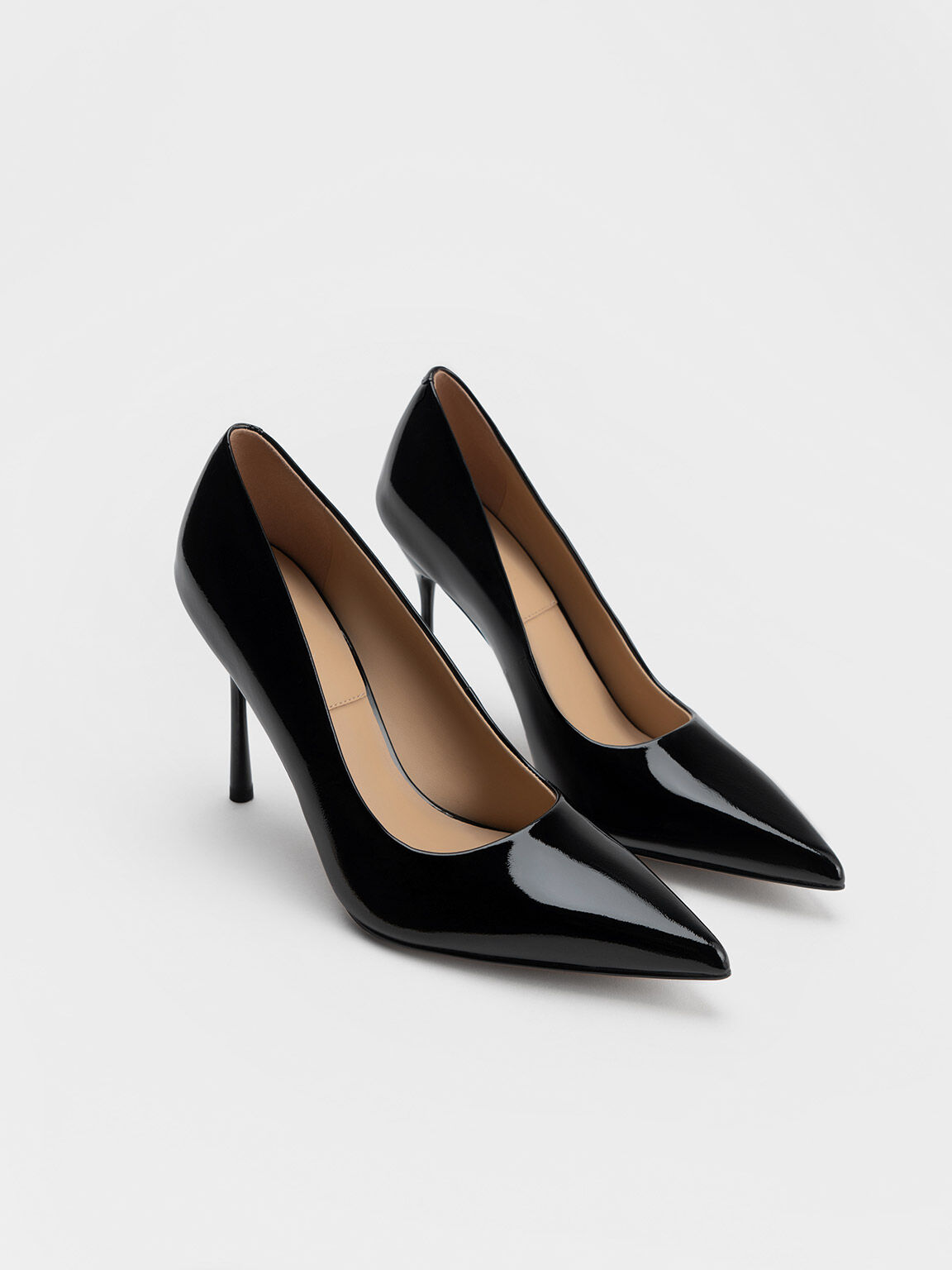 Womens black sales patent leather pumps