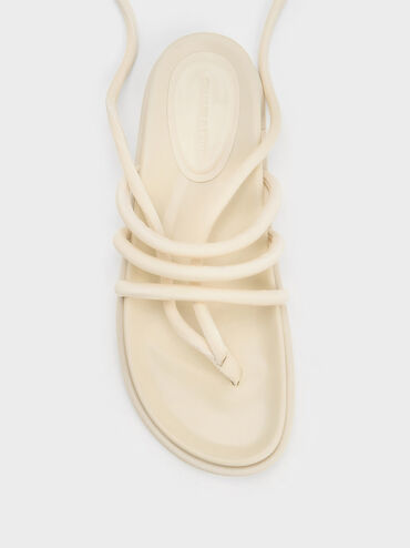 Toni Tubular Tie-Around Sandals, Chalk, hi-res