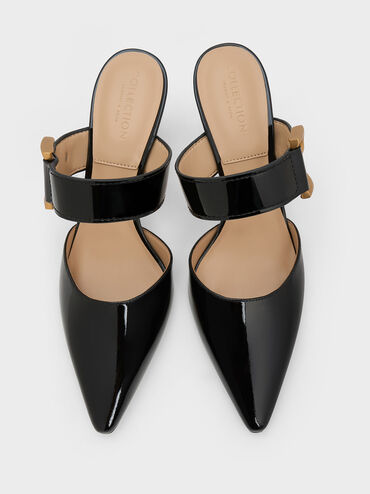 Gabine Patent Leather Mule Pumps, Black Patent, hi-res