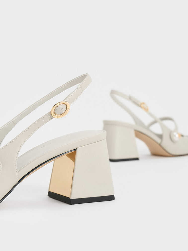 Aeryn Pearl-Embellished Slingback Pumps, Chalk, hi-res