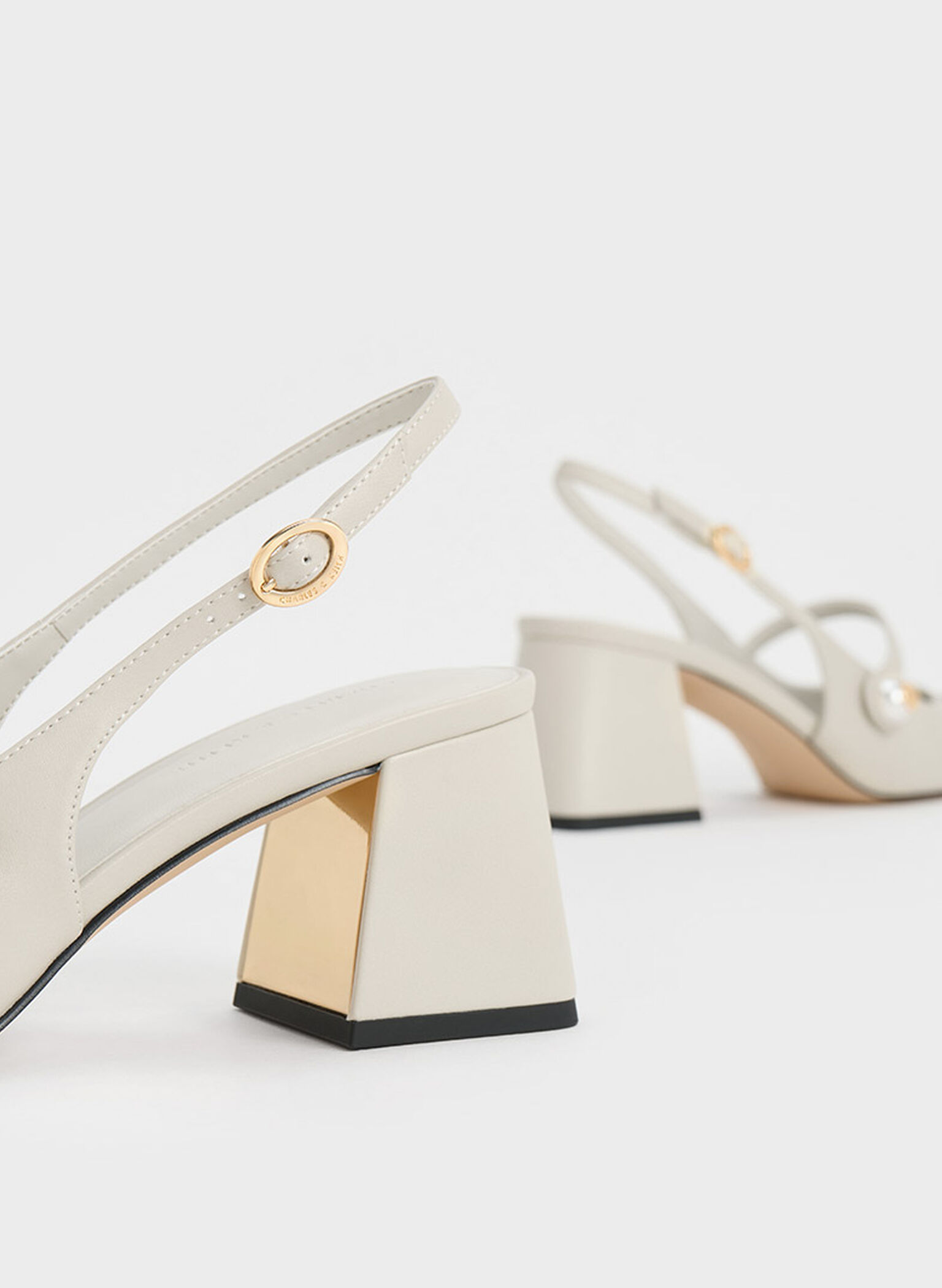Aeryn Pearl-Embellished Slingback Pumps, Chalk, hi-res