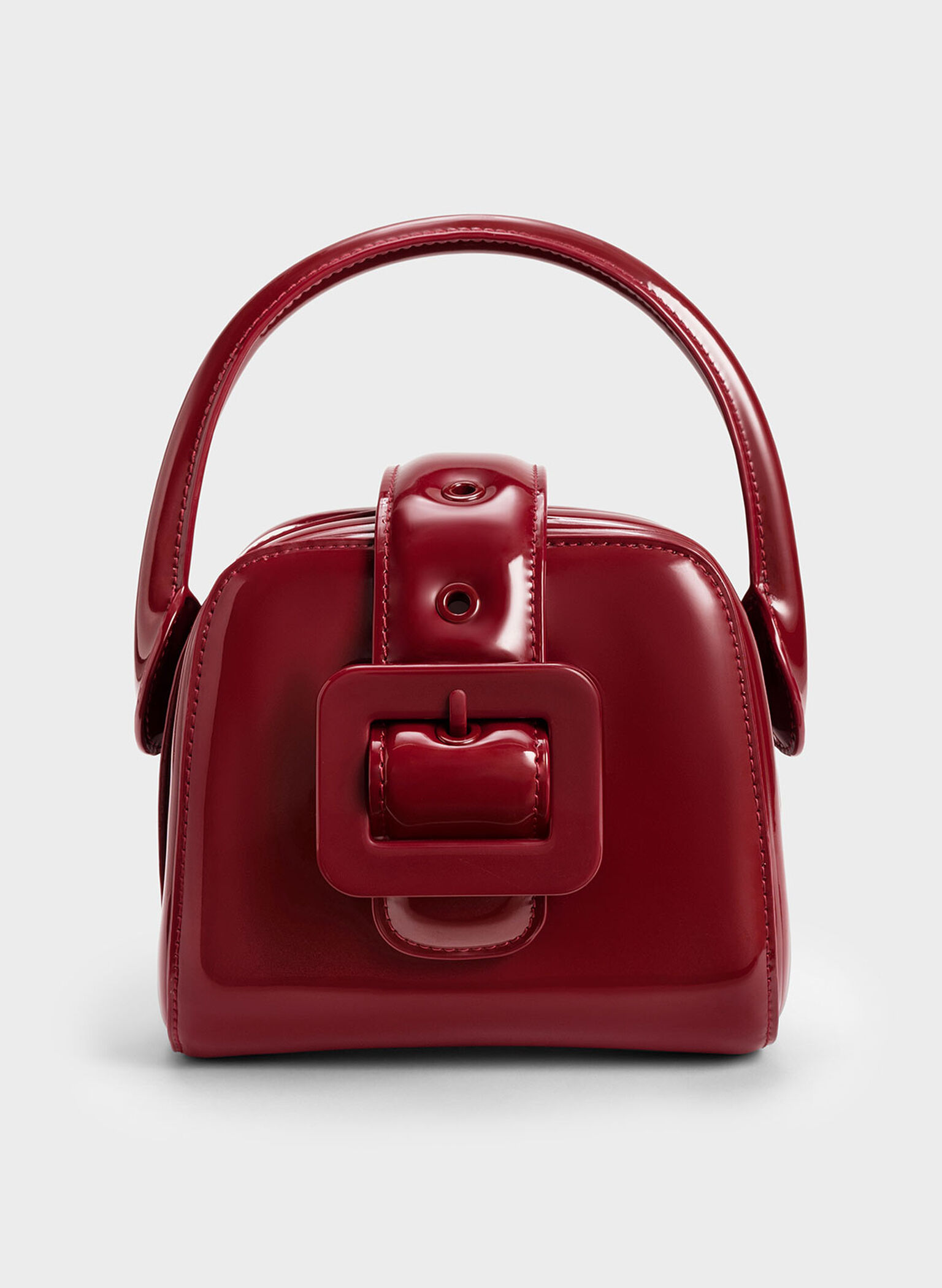 Lula Patent Belted Bag, Red, hi-res