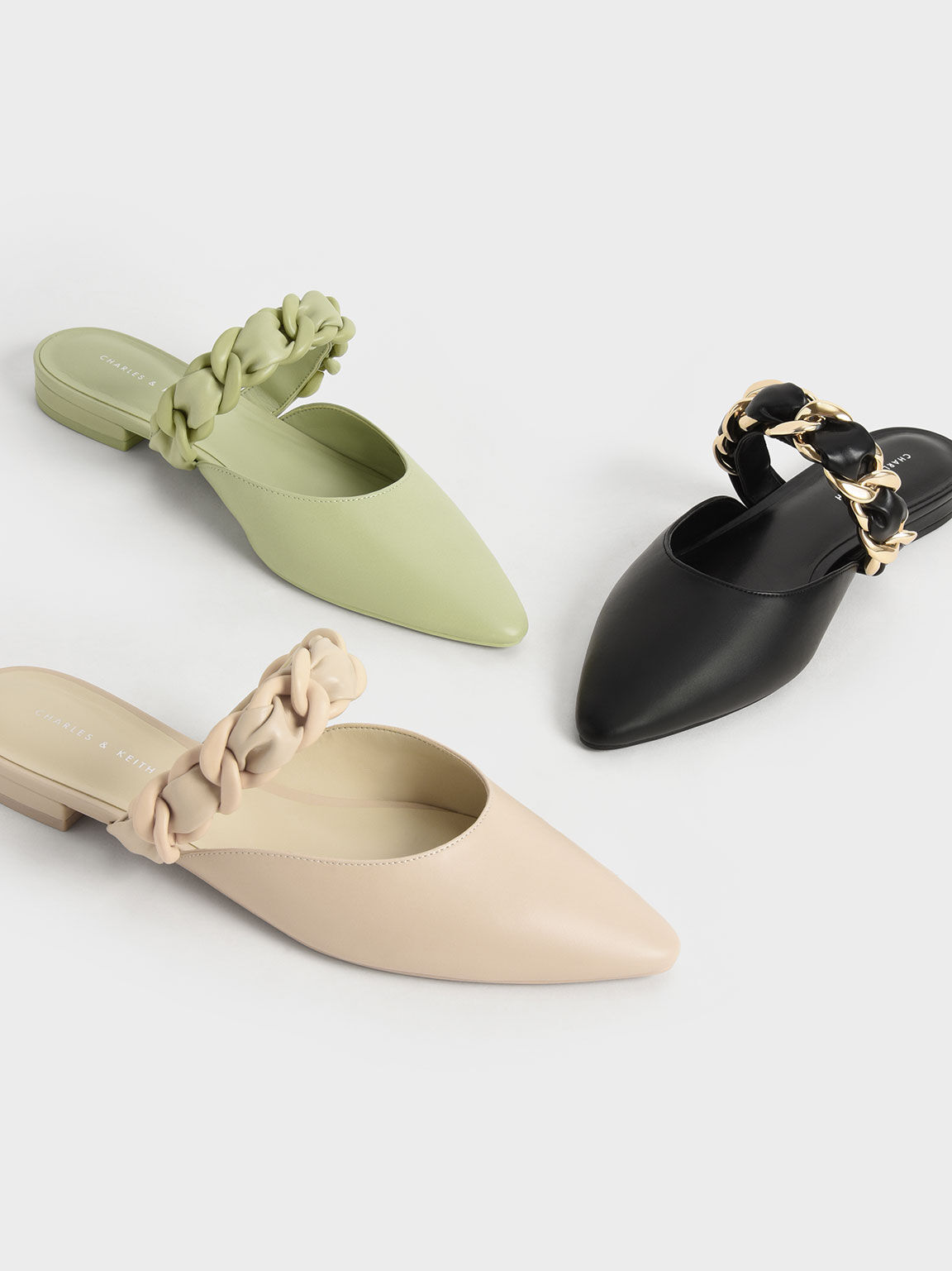 Charles and keith shop flat mules