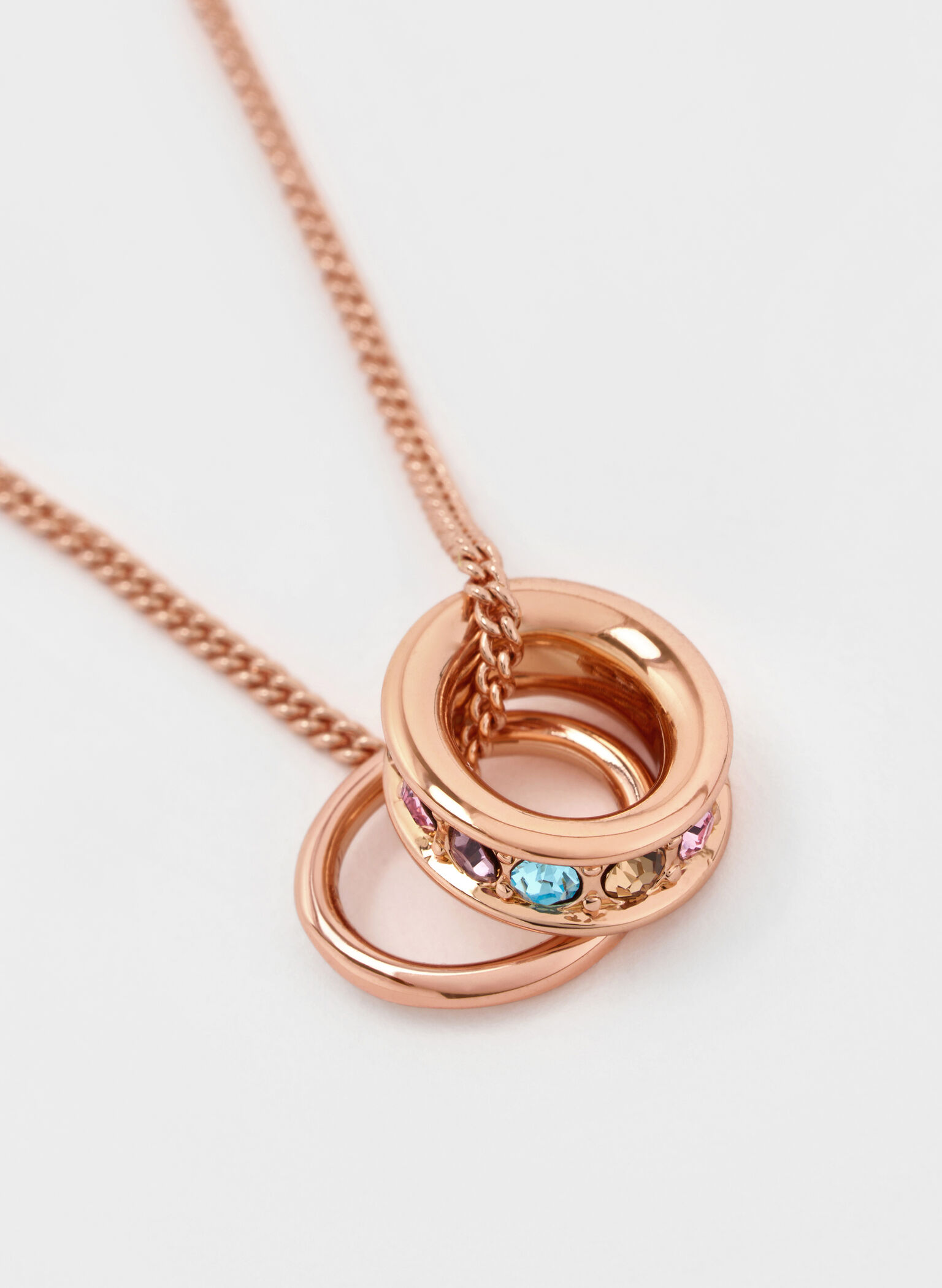 Maeve Crystal-Embellished Necklace, Rose Gold, hi-res