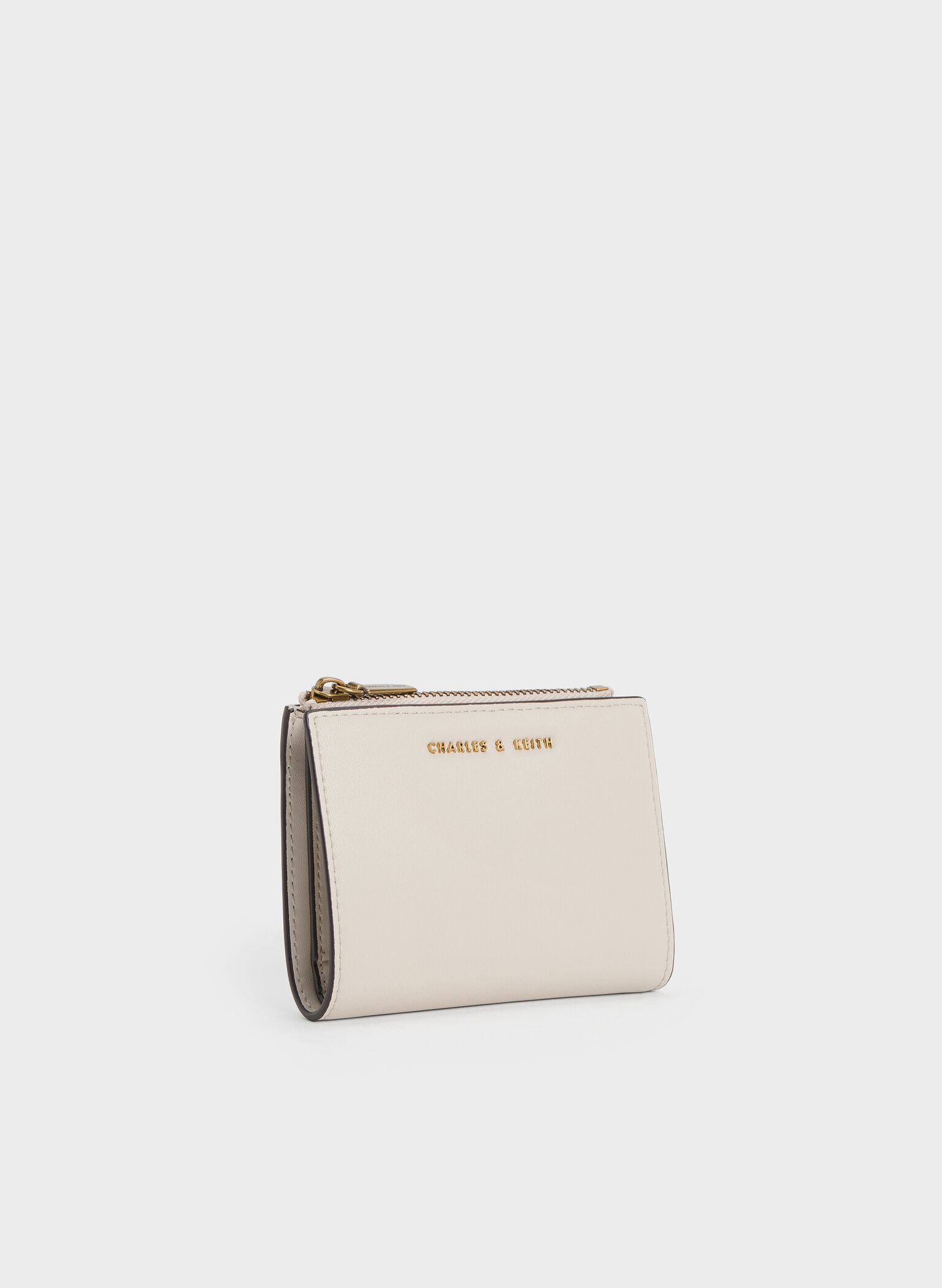 Harmonee Top Zip Small Wallet, Ivory, hi-res