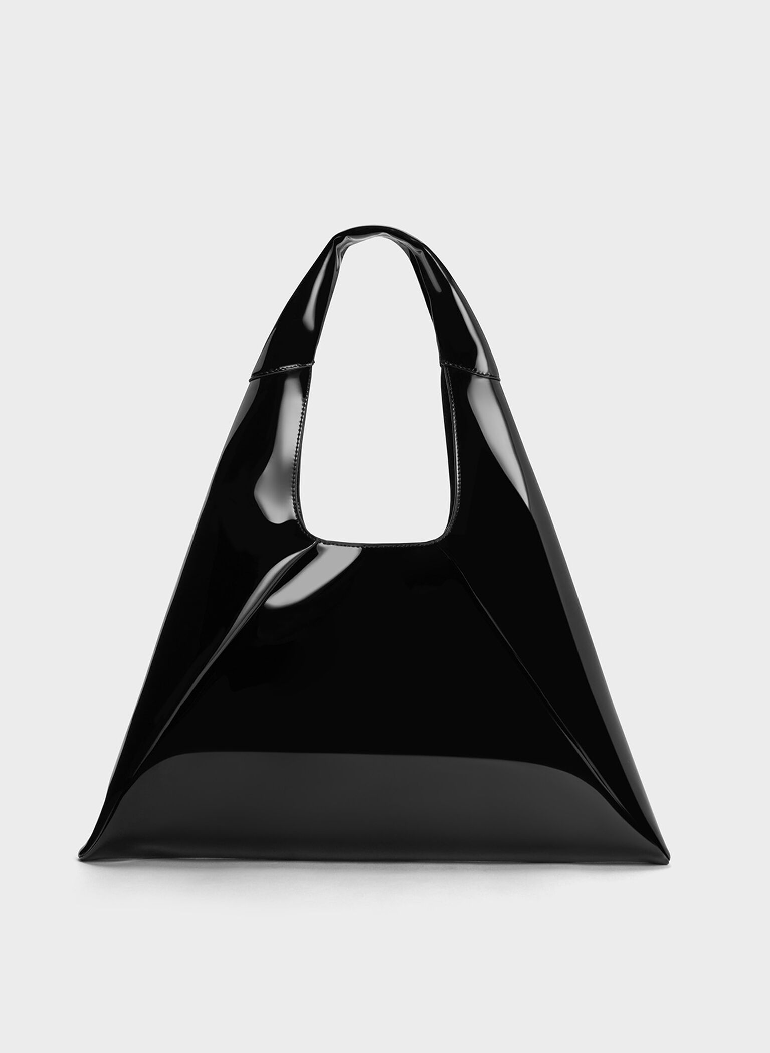 Bosie Patent Slouchy Hobo Bag, Jet Black, hi-res