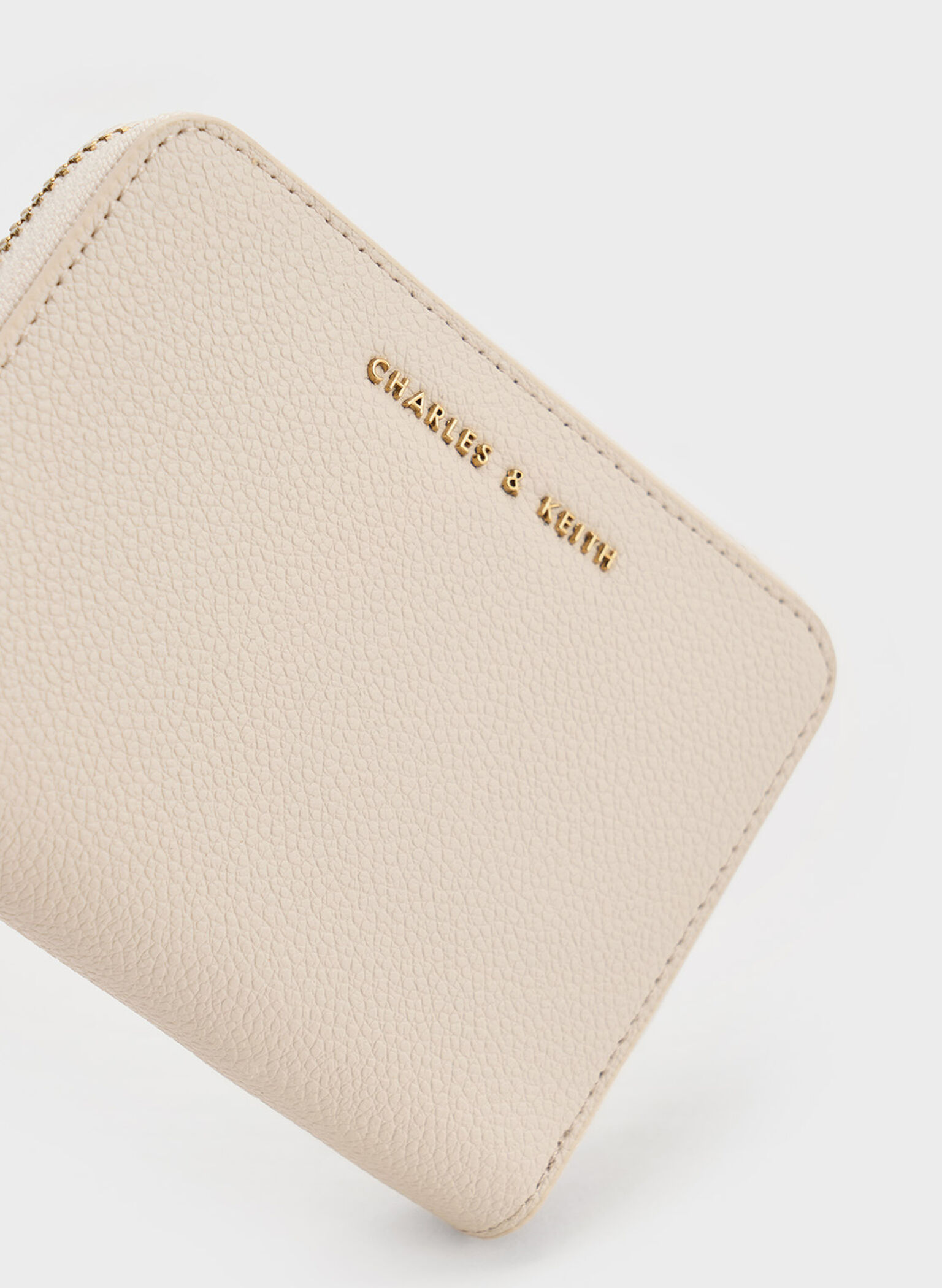 Dulcie Zip-Around Square Wallet, Ivory, hi-res
