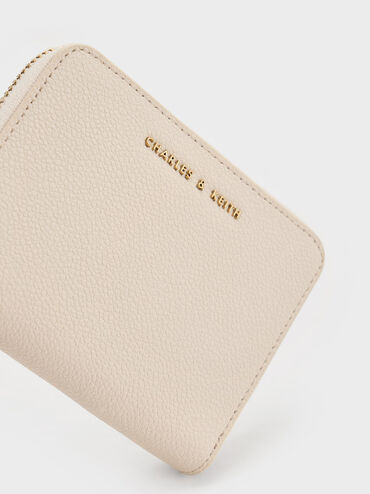 Dulcie Zip-Around Square Wallet, Ivory, hi-res