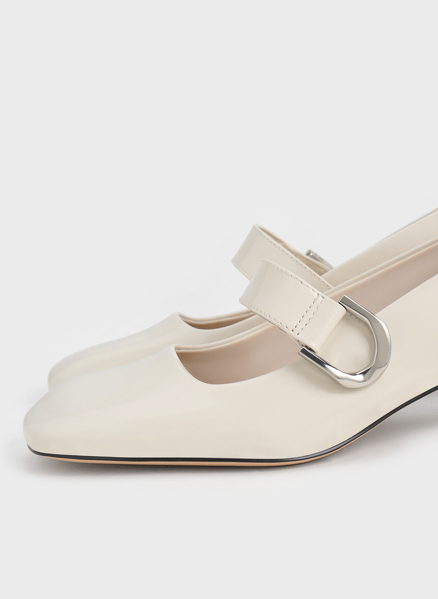 Gabine Leather Mary Jane Pumps, White, hi-res
