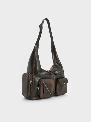 Thora Multi-Pocket Hobo Bag, Multi, hi-res