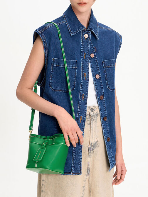 Cordele Bucket Bag, Green, hi-res