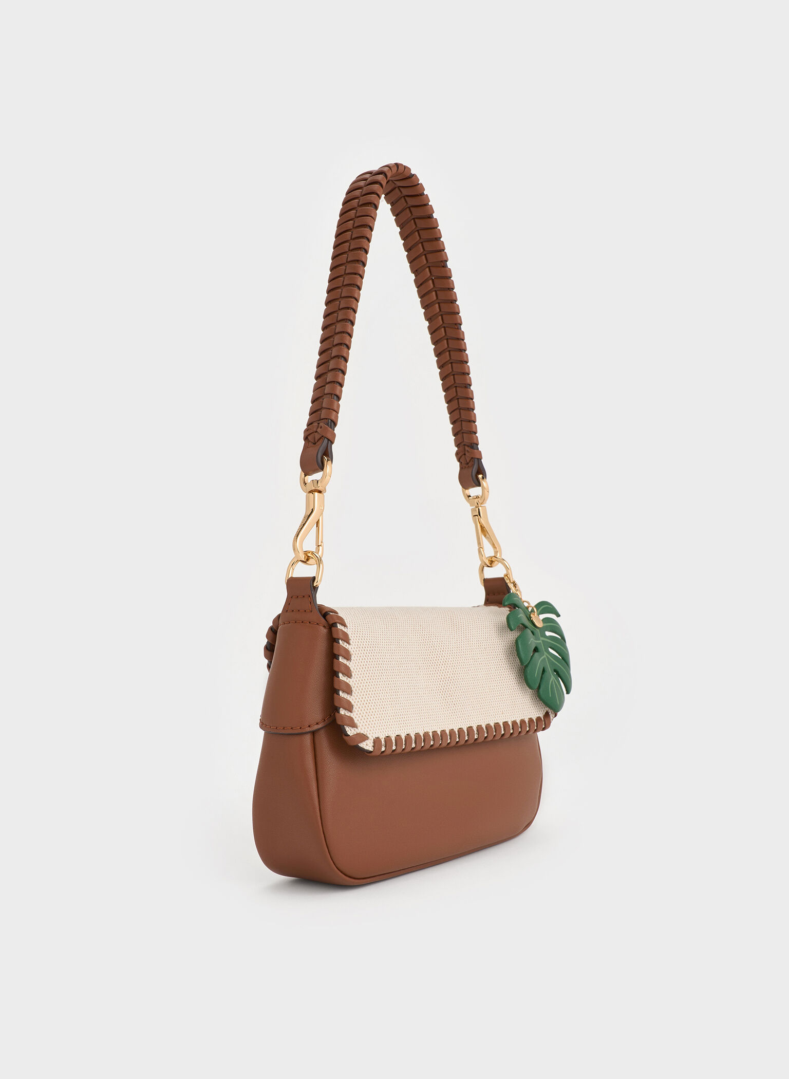Blume Canvas Braided Shoulder Bag, Taupe Canvas, hi-res