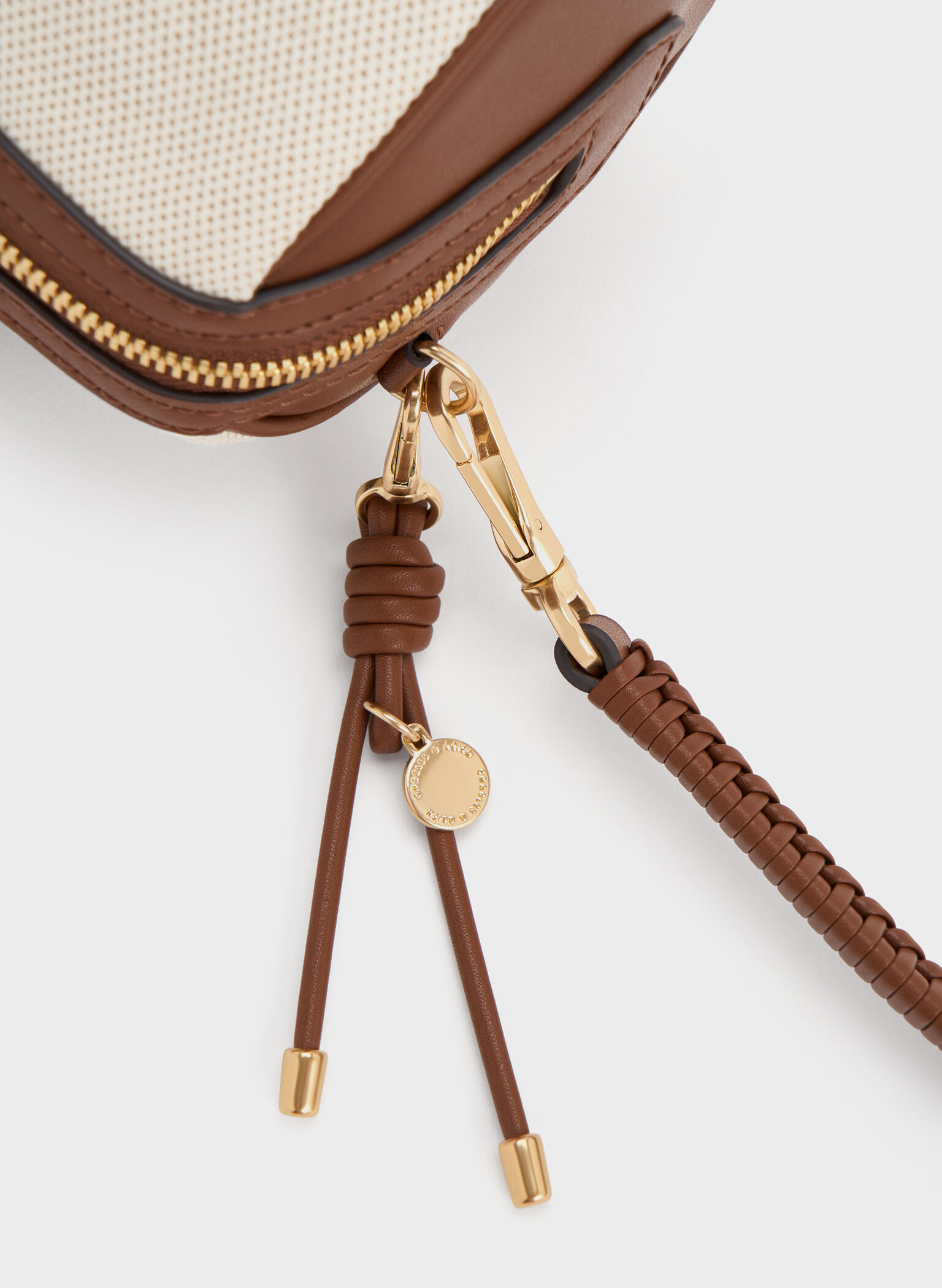Everleigh Canvas Two-Tone Bowling Bag, Taupe Canvas, hi-res