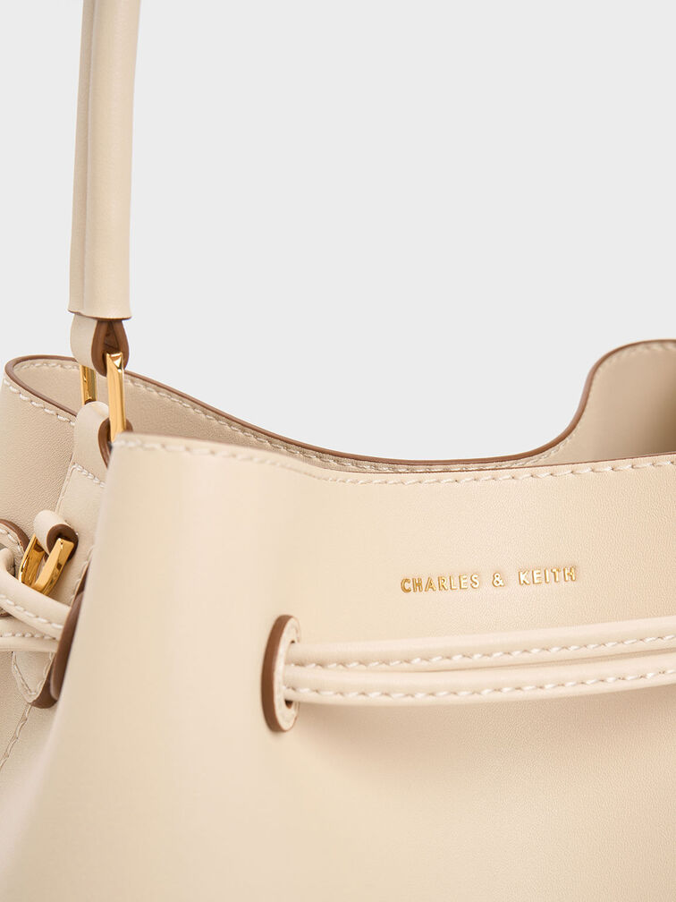 Bellamy Drawstring Hobo Bag, Beige, hi-res