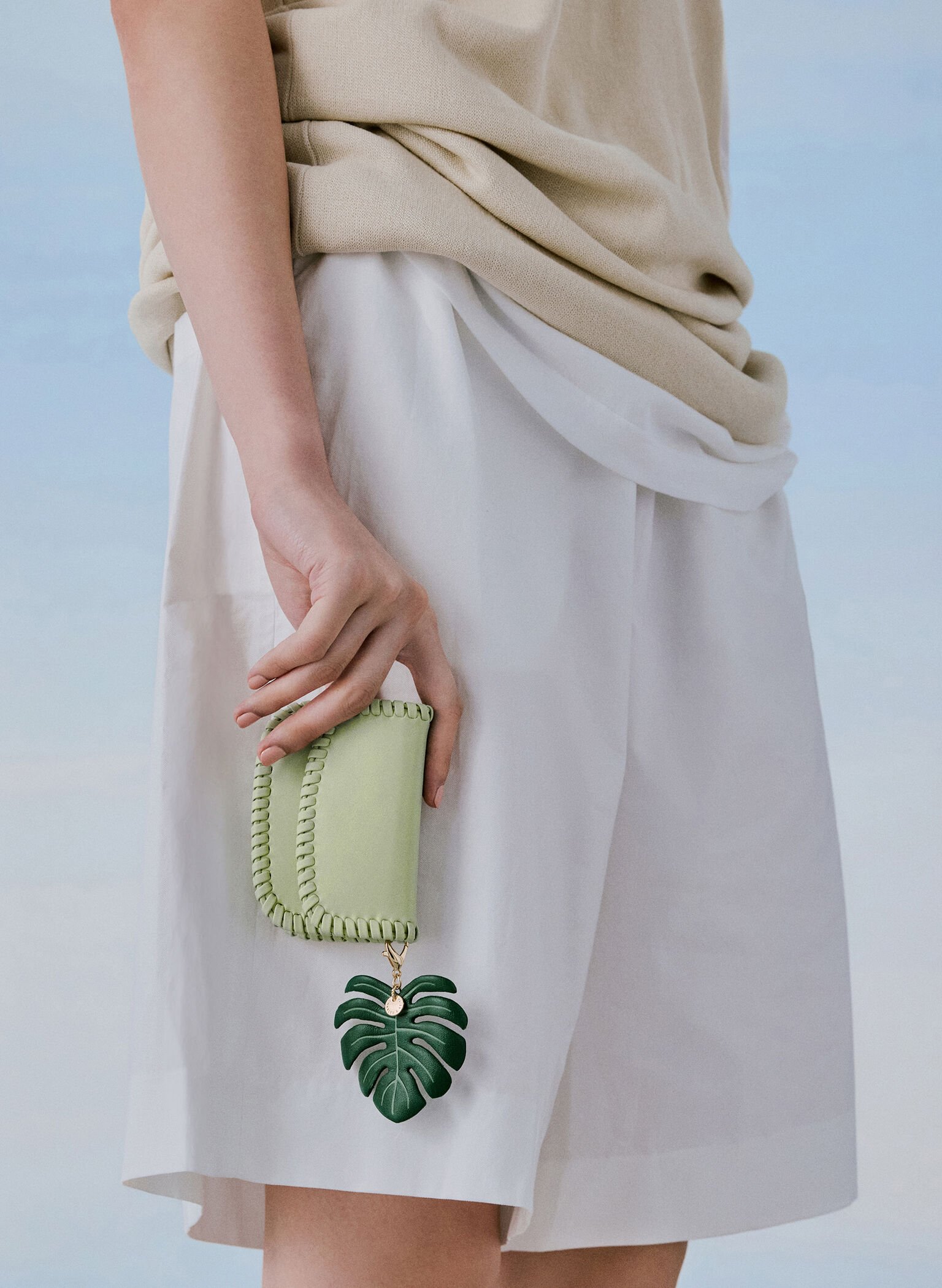 Blume Braided Chain-Handle Wallet, Matcha Green, hi-res