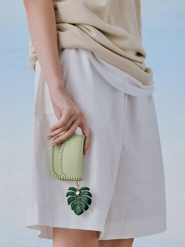 Blume Braided Chain-Handle Wallet, Matcha Green, hi-res