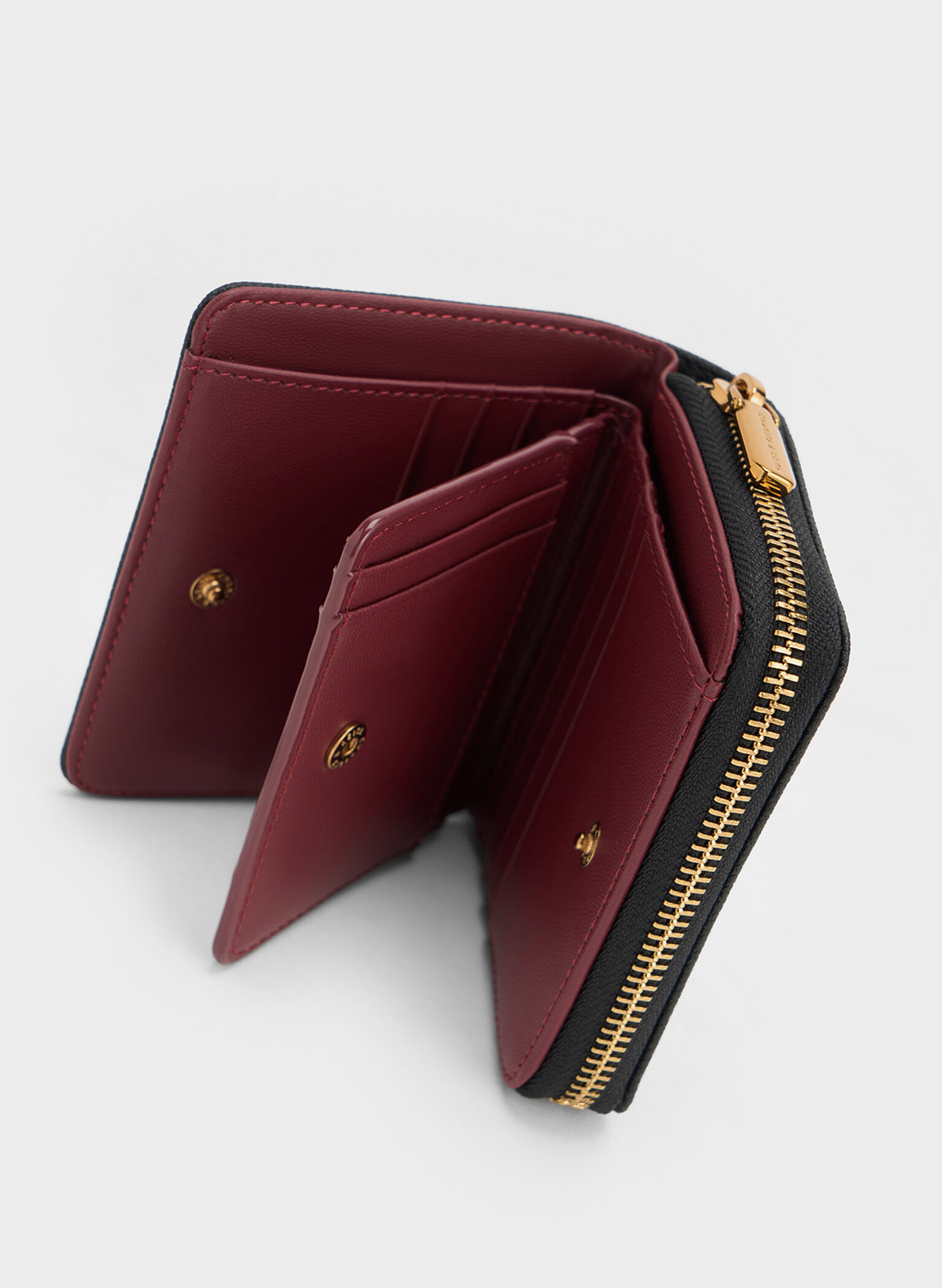 Classic Zip Mini Wallet, Black, hi-res