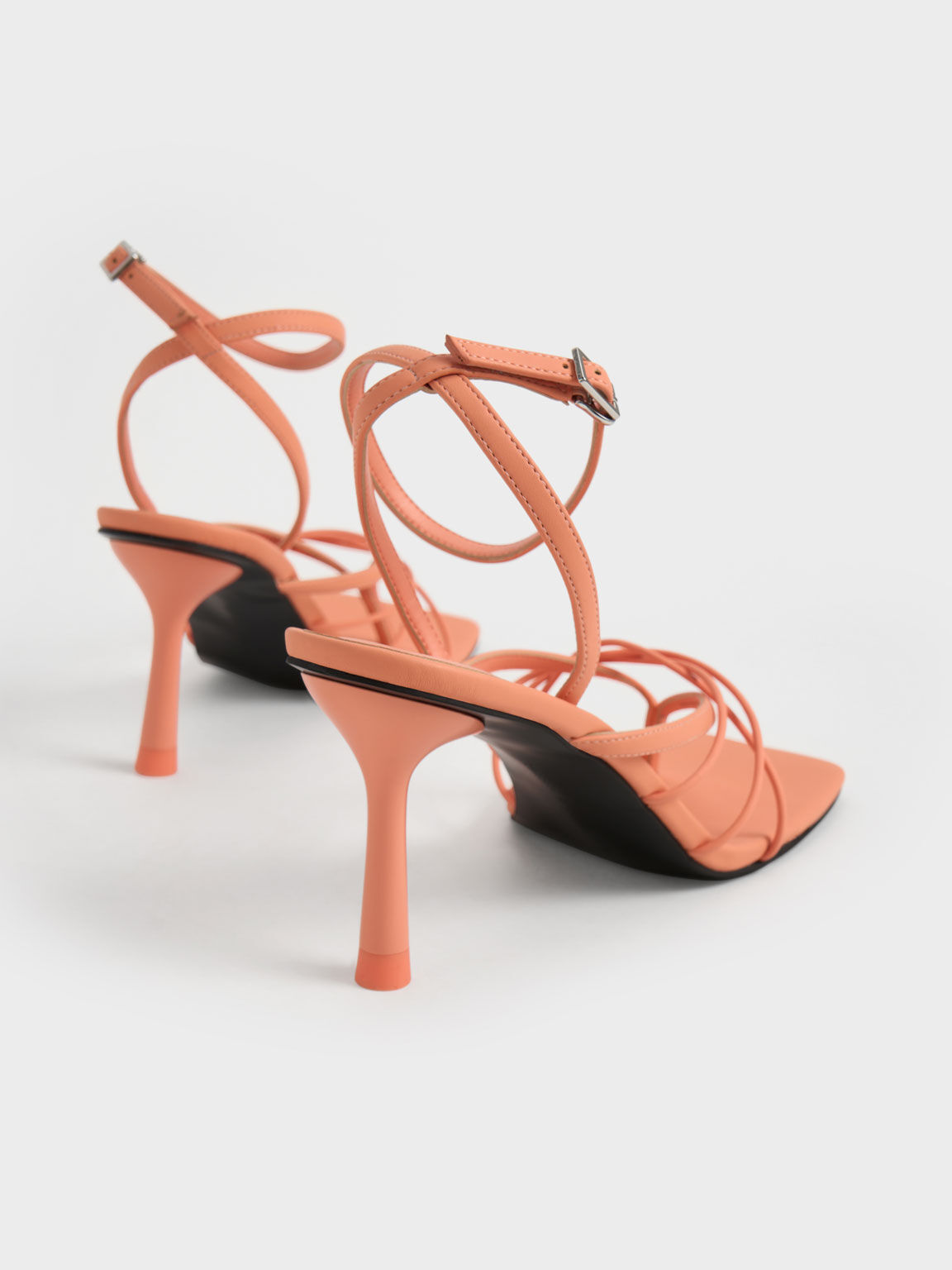 Peach strappy heels outlet