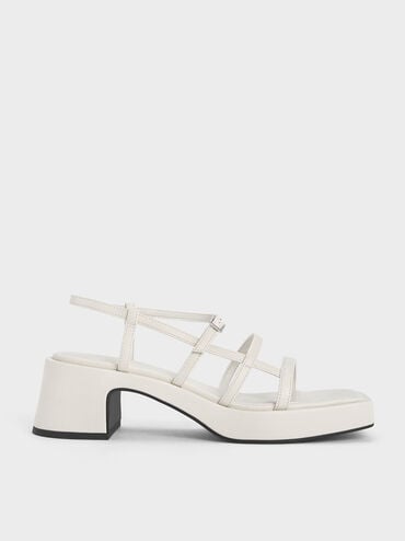 Selene Strappy Sandals, Chalk, hi-res